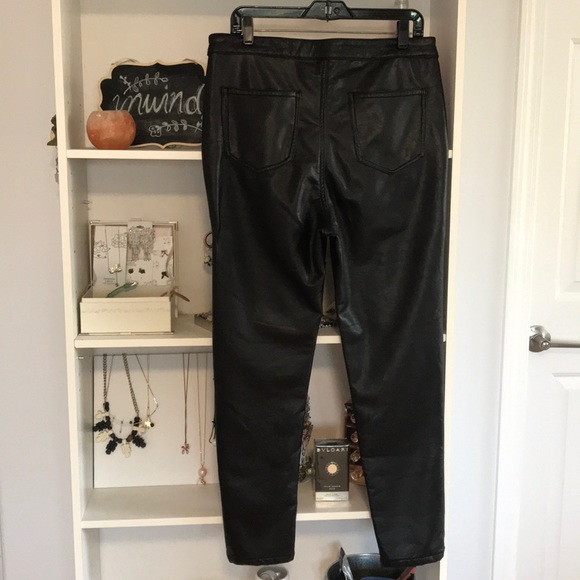 ASHLEY MASON High Rise Faux Leather Skinny Pants - Picture 7 of 10